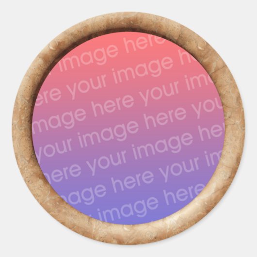 Brick (3d effect lijst grens) Sjabloon Ronde Sticker (Voorkant)