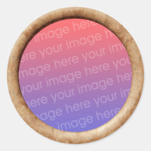 Brick (3d effect lijst grens) Sjabloon Ronde Sticker