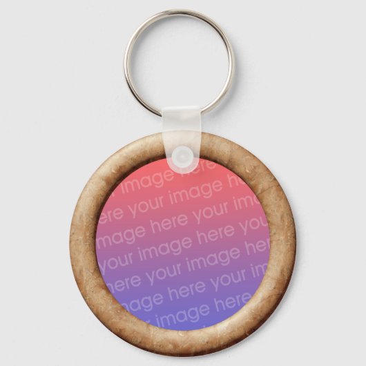 Brick (3d effect lijst grens) Sjabloon Sleutelhanger (Voorkant)