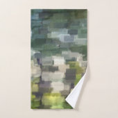 Brick Abstract Summer Green Bathroom Set Bad Handdoek (Handdoek)