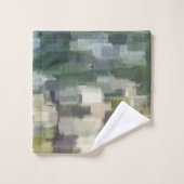 Brick Abstract Summer Green Bathroom Set Bad Handdoek (Wasdoekje)