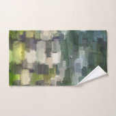 Brick Abstract Summer Green Bathroom Set Bad Handdoek (Handdoek)