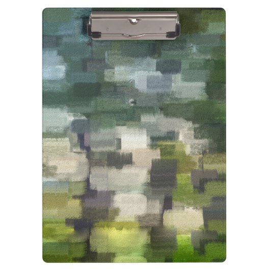 Brick Abstract Summer Green Klembord (Voorkant)