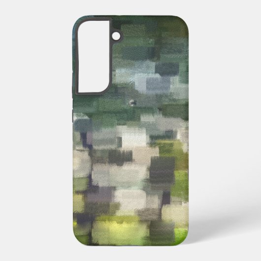 Brick Abstract Summer Green Samsung Galaxy Hoesje (Achterkant)
