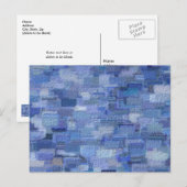 Brick Abstract Winter Blues Briefkaart (Voorkant / Achterkant)