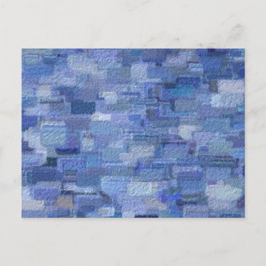 Brick Abstract Winter Blues Briefkaart (Voorkant)