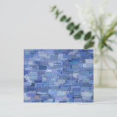 Brick Abstract Winter Blues Briefkaart (Staand voorkant)