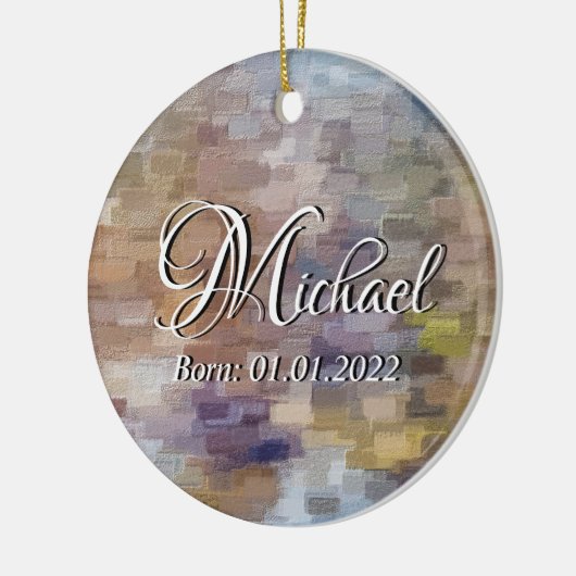 Brick Abstract Winter Herfst Baby Ornament (Links)