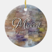 Brick Abstract Winter Herfst Baby Ornament (Achterkant)