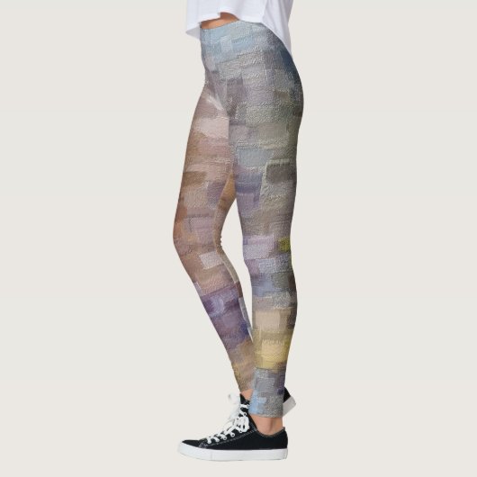 Brick Abstract Winter Herfst Leggings (Links)