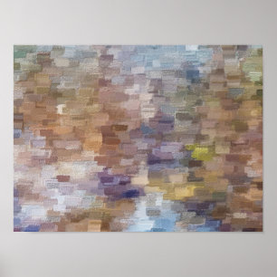 Brick Abstract Winter Herfst Poster