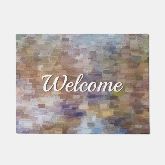 Brick Abstract Winter Herfst Welkom Doormat Deurmat (Voorkant)