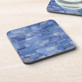 Brick Abstracte Winter Blues Bier Onderzetter (Linkerzijde)
