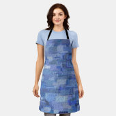 Brick Abstracte Winter Blues Schort (Gedragen)