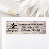 Brick Achtergrond Bedrijfs Logo en adres Etiket (Insitu)