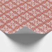 Brick Acorn en Leaf Tile Design Cadeaupapier (Hoek)