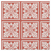 Brick Acorn en Leaf Tile Design Stof (Close Up)