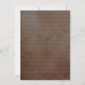 Brick and Bronze industriële bruiloft Kaart (Achterkant)