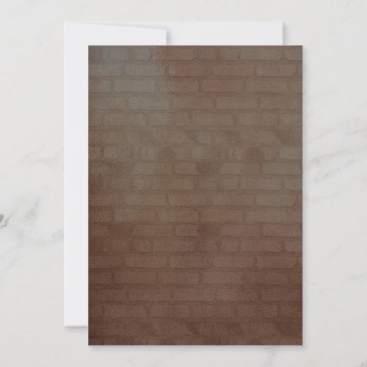 Brick and Bronze industriële bruiloft Kaart (Achterkant)