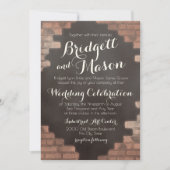 Brick and Slate Graffiti Wedding Kaart (Voorkant)