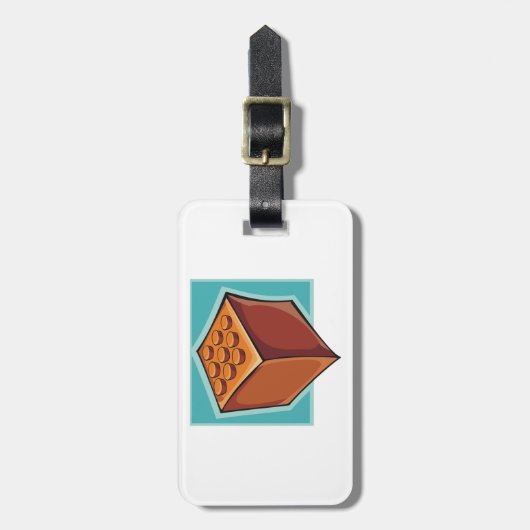 Brick Block Fun Building Toy Bagagelabel (Voorkant verticaal)