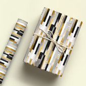 Brick Bond Brushstrokes geometrisch patroon Cadeaupapier