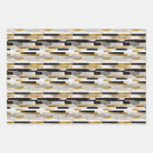 Brick Bond Brushstrokes geometrisch patroon Inpakpapier Vel (Voorkant)
