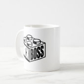 Brick Boss-Shirt Koffiemok (Voorkant links)