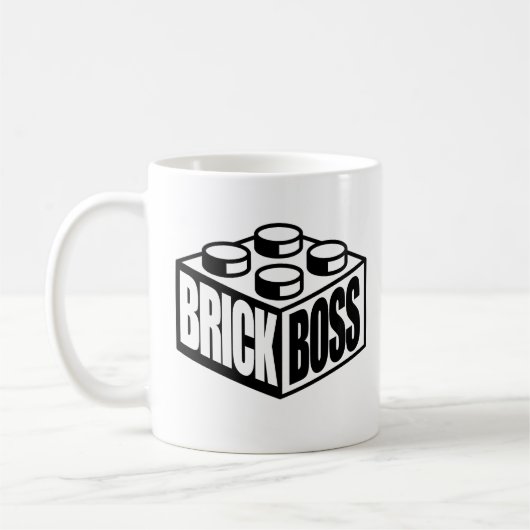 Brick Boss-Shirt Koffiemok (Links)