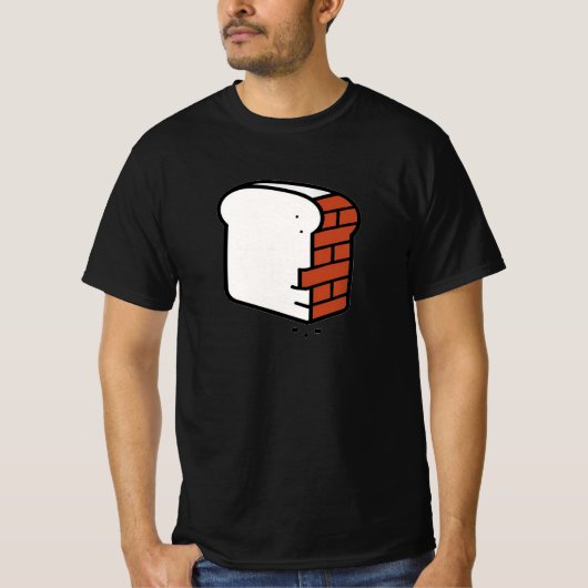 Brick Bread – Minimalistisch Grappig T-shirt Unise (Voorkant)