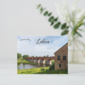 Brick Bridge in Kuldiga Letland Briefkaart (Staand voorkant)