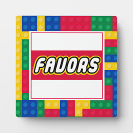 Brick Builder  Birthday Party FAVOR SIGN Fotoplaat