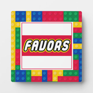 Brick Builder  Birthday Party FAVOR SIGN Fotoplaat