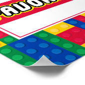 Brick Builder  Birthday Party FAVOR SIGN Poster (Hoek)