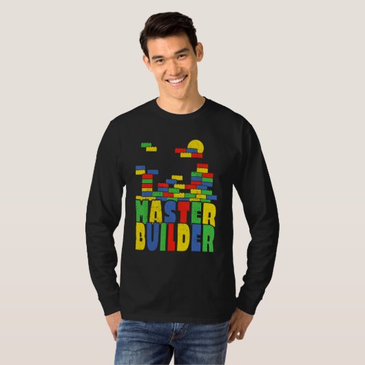 Brick Builder  Blocks Master Builder T-shirt (Voorkant volledig)