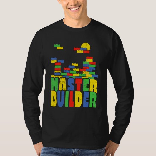 Brick Builder  Blocks Master Builder T-shirt (Voorkant)