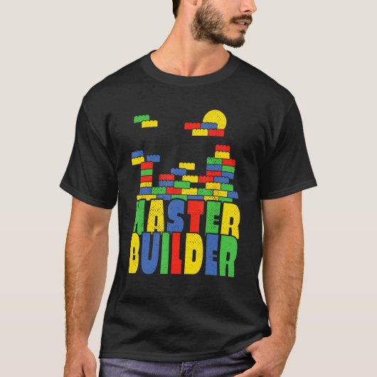 Brick Builder  Blocks Master Builder T-shirt (Voorkant)