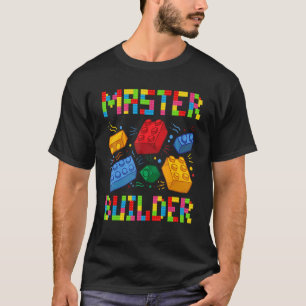 Brick Builder Blokken bouwen Master Boys Girls T-shirt