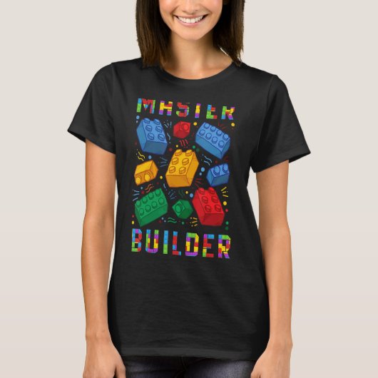 Brick Builder Blokken Master Builder Brick Buildin T-shirt (Voorkant)