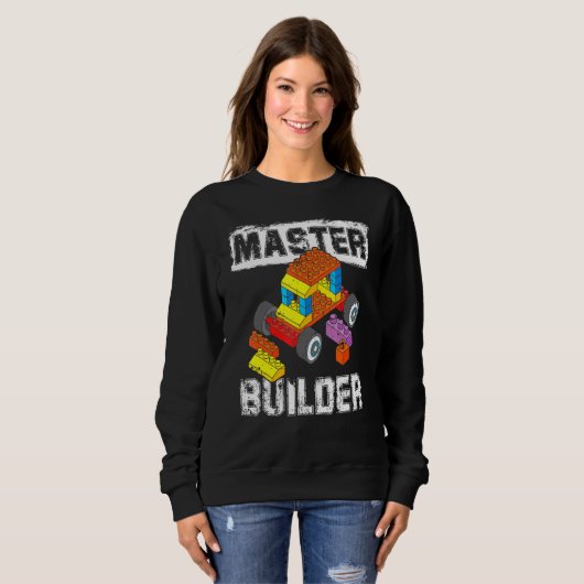 Brick Builder Blokken Master Builder Kind Speelgoe Trui (Voorkant volledig)