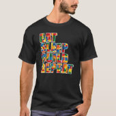 Brick Builder Eat Sleep Bouwen Herhaal blokken spe T-shirt (Voorkant)