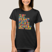 Brick Builder Eat Sleep Build Repeat Blocks Toys T-shirt (Voorkant)