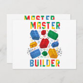 Brick Builder Funny Blocks Building Master Builder (Voorkant / Achterkant)