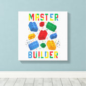 Brick Builder Funny Blocks Building Master Builder Canvas Afdruk (Insitu (Houten vloer))