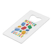 Brick Builder Funny Blocks Building Master Builder Creditkaart Flessenopener (Voorkant Gekanteld)