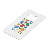 Brick Builder Funny Blocks Building Master Builder Creditkaart Flessenopener (Achterkant Gekanteld)