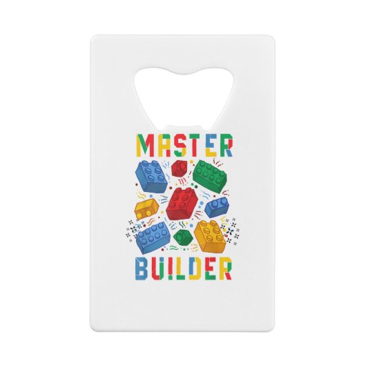 Brick Builder Funny Blocks Building Master Builder Creditkaart Flessenopener (Achterkant)