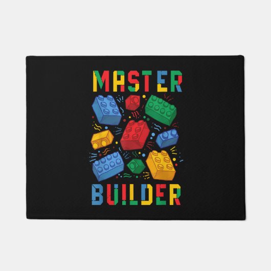 Brick Builder Funny Blocks Building Master Builder Deurmat (Voorkant)