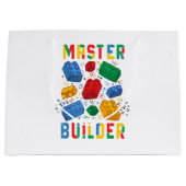 Brick Builder Funny Blocks Building Master Builder Groot Cadeauzakje (Voorkant)