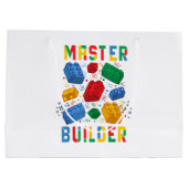 Brick Builder Funny Blocks Building Master Builder Groot Cadeauzakje (Achterkant)